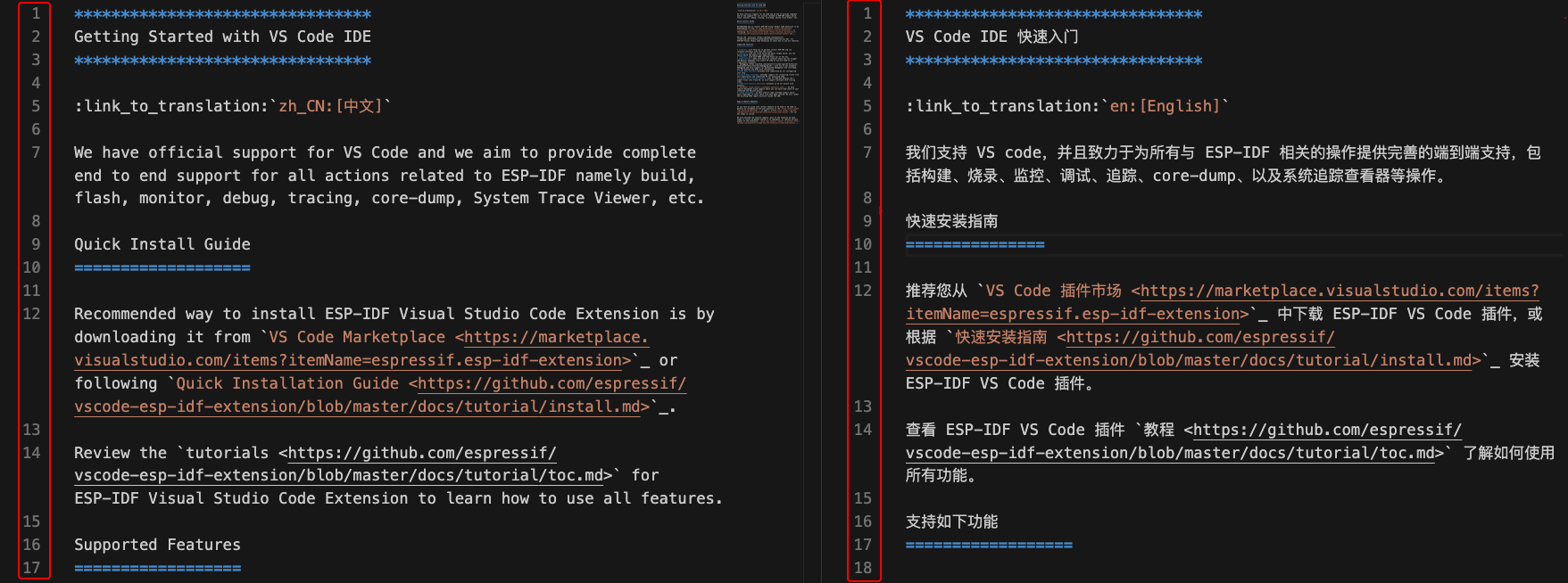 Keep the line number for EN and CN files consistent click to enlarge