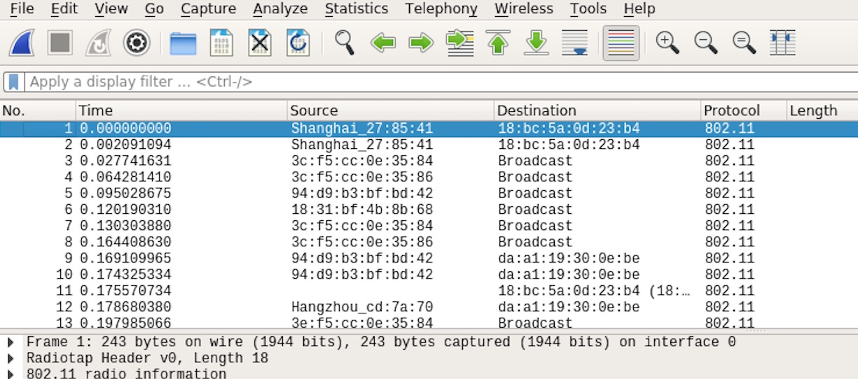 Starting or Resuming Packets Capture